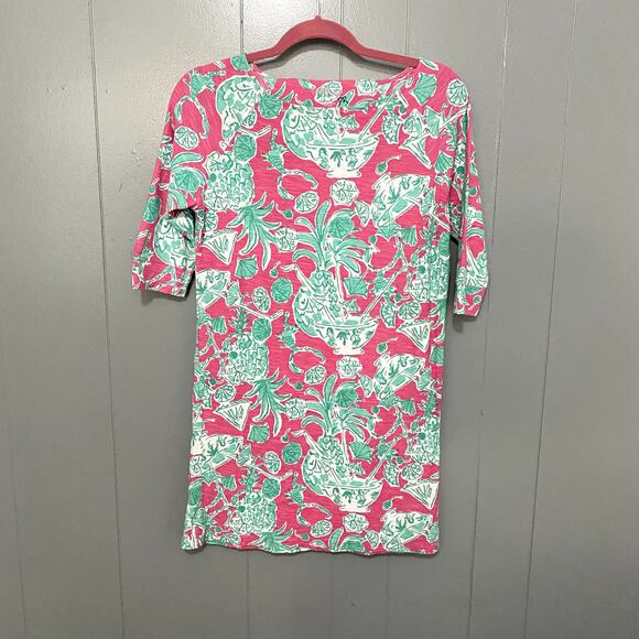 Lilly Pulitzer Cassie Pink Scorpion Bowl Holy Grail Knit Preppy Mini Dress S - Picture 1 of 8